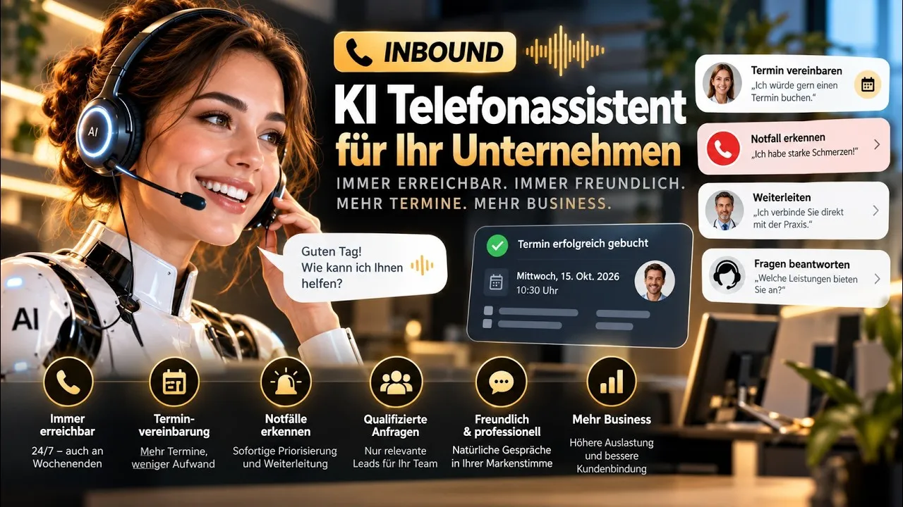 KI nimmt Anfrage an und bucht den Termin: Handwerksbetrieb
